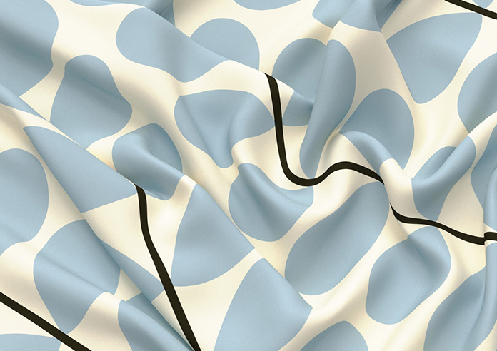 Orla Kiely Two Colour Stem, Powder Blue - Roman Blind - Image 4